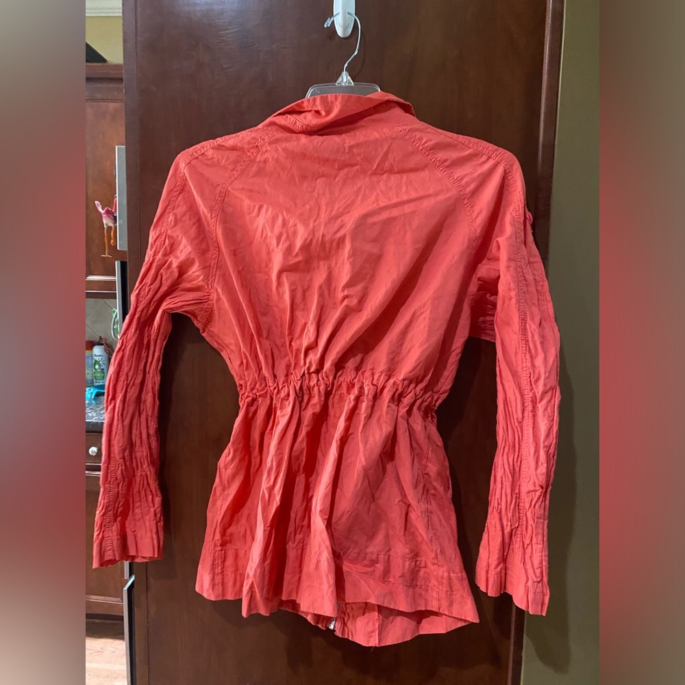 Madison Coral Drawstring Zip-Front Utility Jacket - Picture 3 of 3